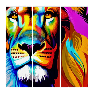 Colorful Lion Digital Art