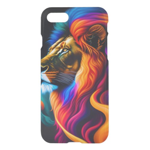 Colorful Lion Face Art iPhone SE87 Case