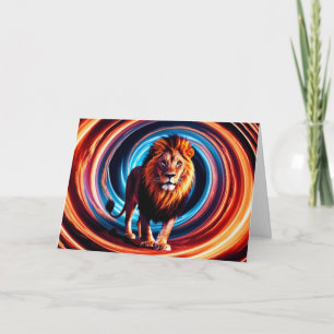 Colorful Lion Gyre Card