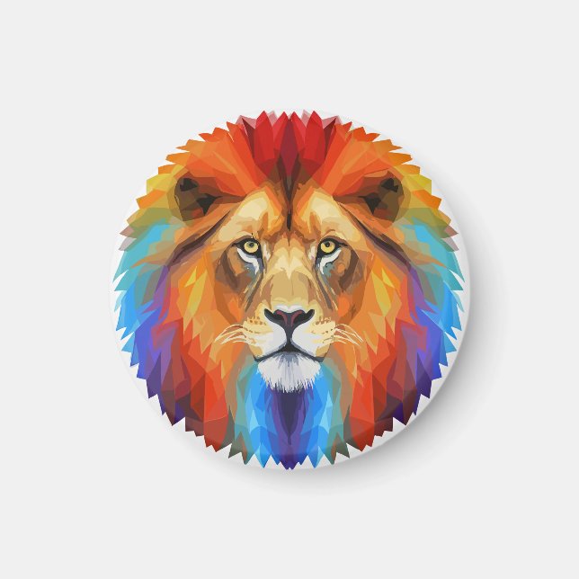 Colorful Lion Magnet (Front)