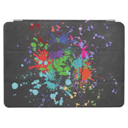 Colorful Lion Paint Artistic Splash iPad Air Cover