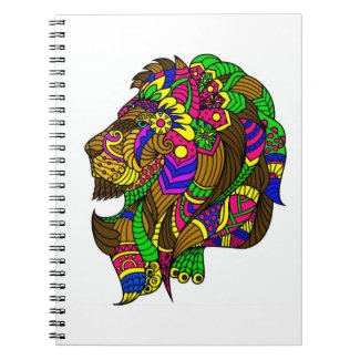 Colorful lion photo notebook