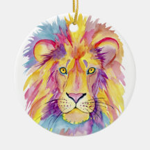 Colorful Lion Portrait