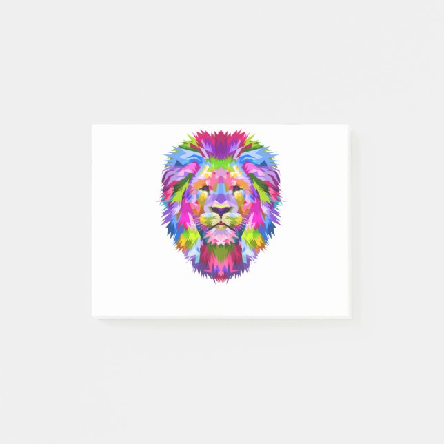 Colorful lion post-it notes (Front)