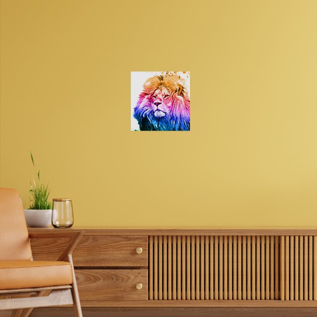 Colorful Lion Poster (Living Room 2)