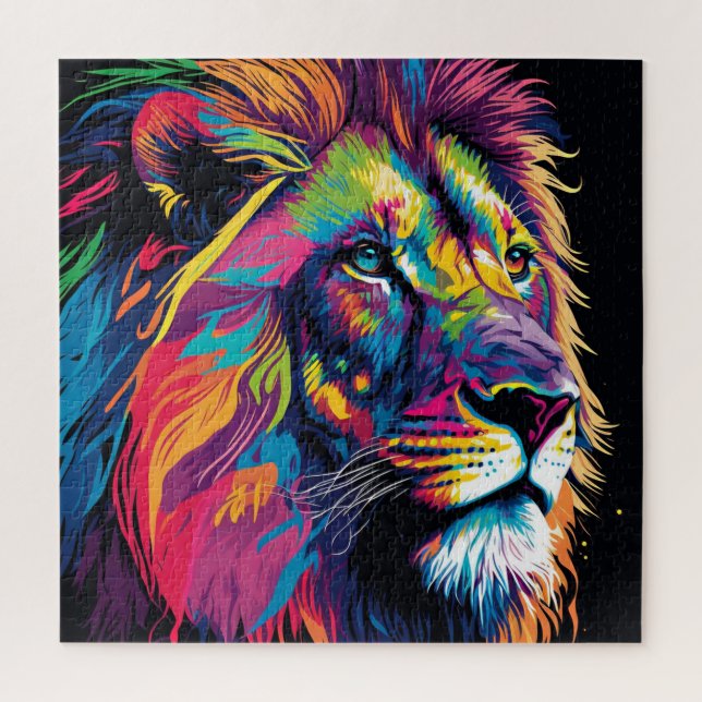 Colorful lion Poster Jigsaw Puzzle (Vertical)