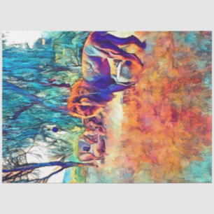 Colorful Lion Sahara Decoupage Paper