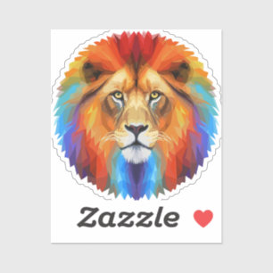 Colorful Lion Sticker
