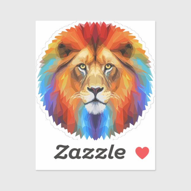 Colorful Lion Sticker (Sheet)