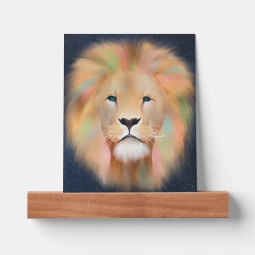 Colorful Lion Wild Animal Art Painting Picture Ledge