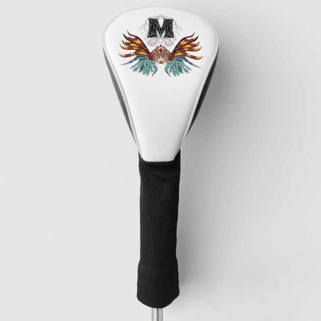 Colorful Lionfish Monogram Golf Head Cover (Front)
