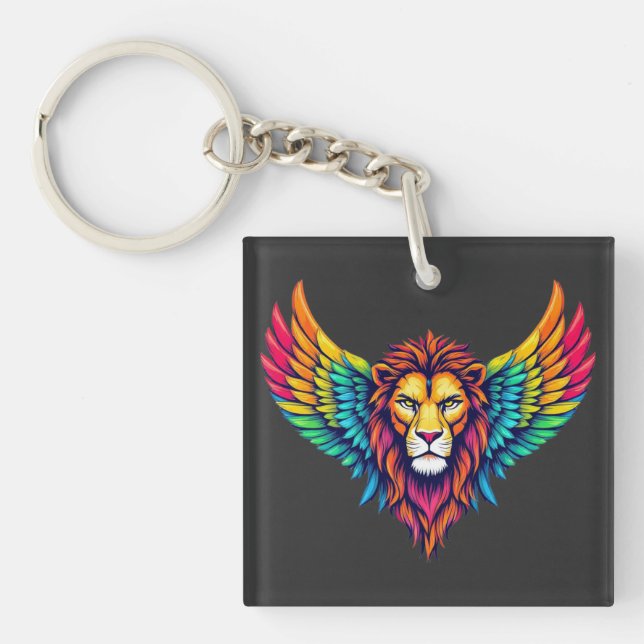 Colorful Lionheart Keychain (Front)