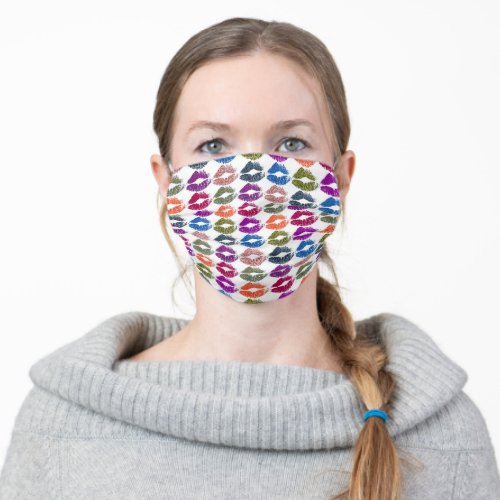 Colorful Lips 5 Adult Cloth Face Mask