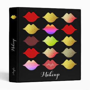 colorful lips binder . makeup artist beauty black