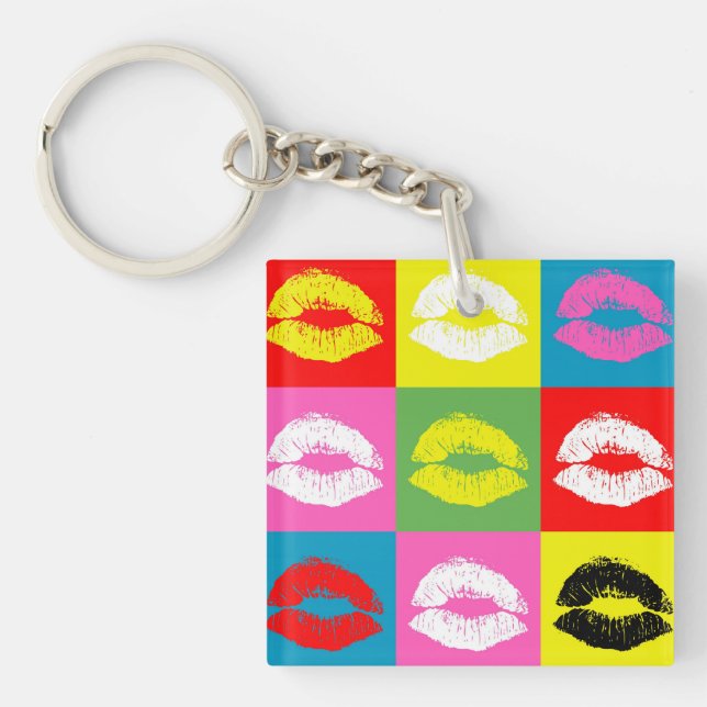 Colorful lips keychain (Front)
