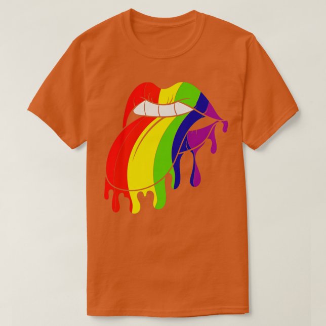 Colorful Lips LGBT T-Shirt (Design Front)