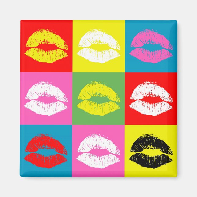 Colorful lips magnet (Front)
