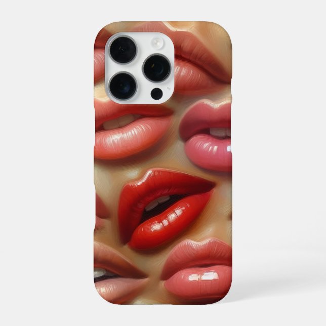Colorful Lips Pattern iPhone Case (Back)