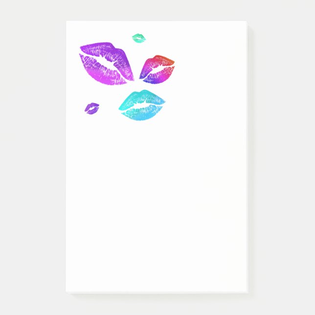 Colorful Lips Post-it Notes (Front)
