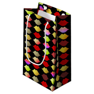 colorful lips small gift bag