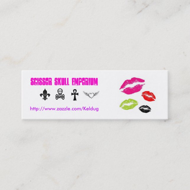 Colorful Lips & Symbols Card (Front)