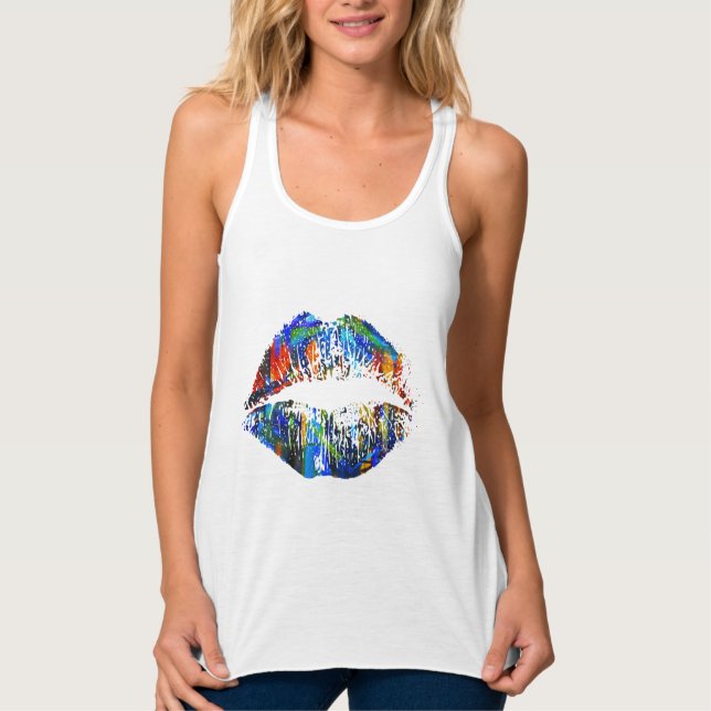 Colorful Lips Tank Top (Front)