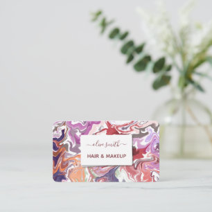 Colorful Liquid Acrylic Abstract Art Business Card
