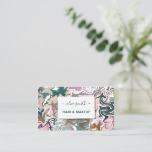 Colorful Liquid Acrylic Abstract Art Business Card