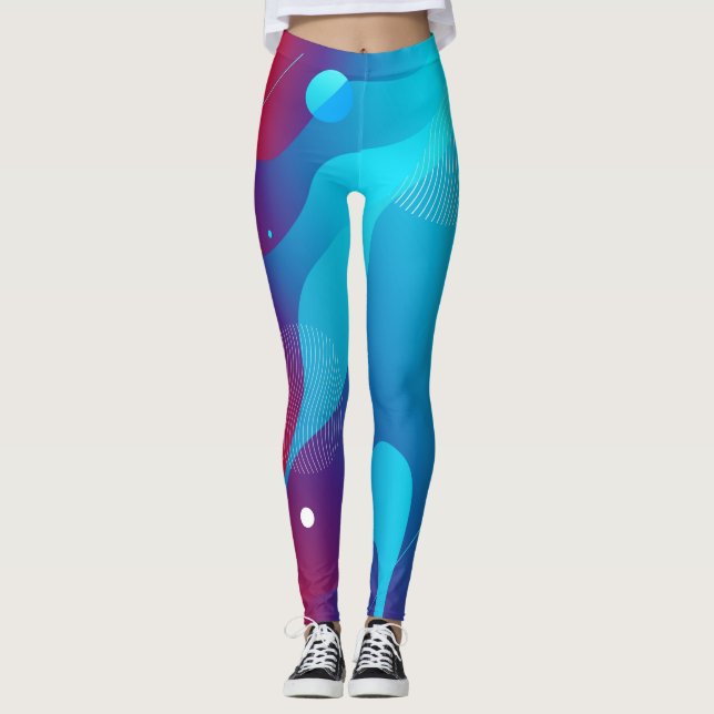 Colorful liquid galaxy leggings (Front)