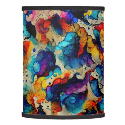 Colorful Liquid Ink Abstraction Lamp Shade