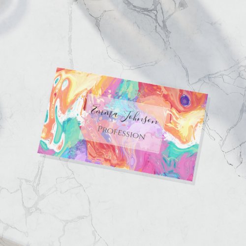 Colorful Liquid Marble Dream Business Card