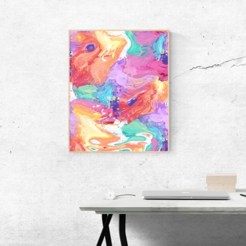 Colorful Liquid Marble Dream Framed Art