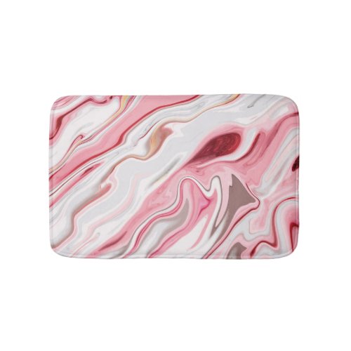 Colorful Liquid Marble Texture Design Bath Mat