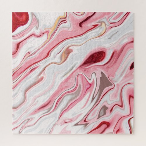 Colorful Liquid Marble Texture Design Jigsaw Puzzle