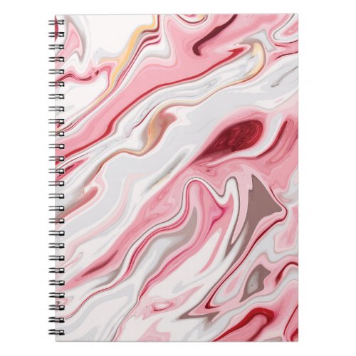 Colorful Liquid Marble Texture Design Notebook
