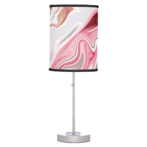 Colorful Liquid Marble Texture Design Table Lamp