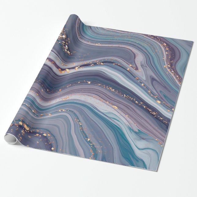Colorful liquid Marble  Wrapping Paper (Unrolled)