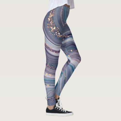 Colorful Liquid Marbled  Leggings