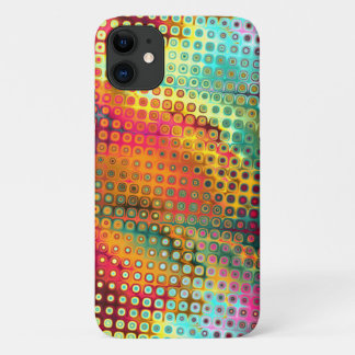 Colorful Liquid Micro Dots Abstract Pattern iPhone 11 Case