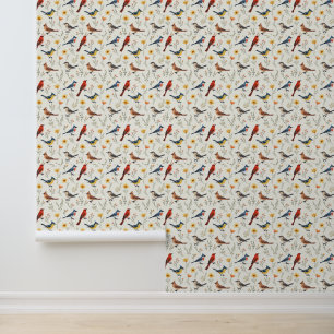 Colorful Little Birds Wallpaper