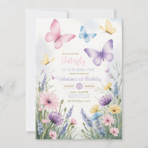 Colorful Little Butterfly is turning one Invitation