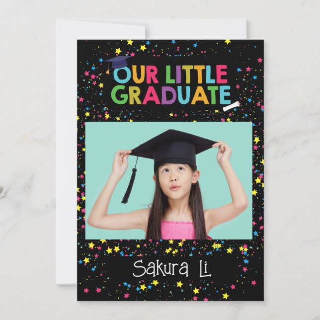 Colorful Little Graduate Invitation  (Front)