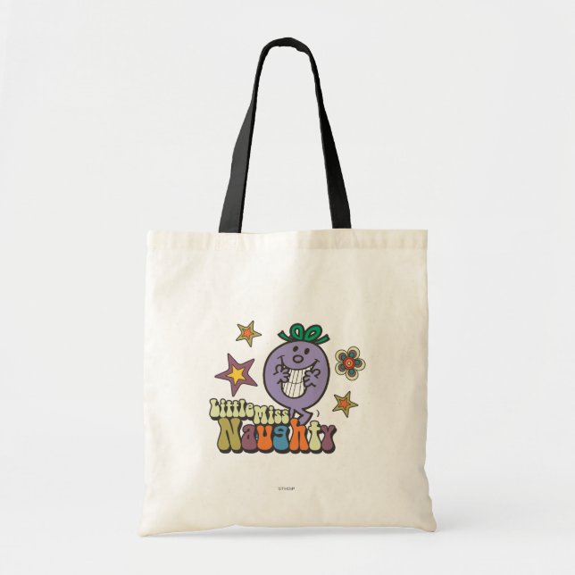 Colorful Little Miss Naughty Tote Bag (Front)