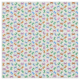 Colorful Little Sea Crabs Fabric