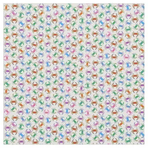 Colorful Little Sea Crabs Fabric