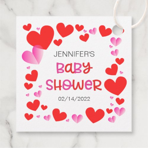 Colorful Little Sweetheart Baby Shower Favor Favor Favor Tags