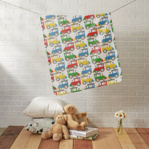 Colorful Little Trains Pattern Baby Blanket