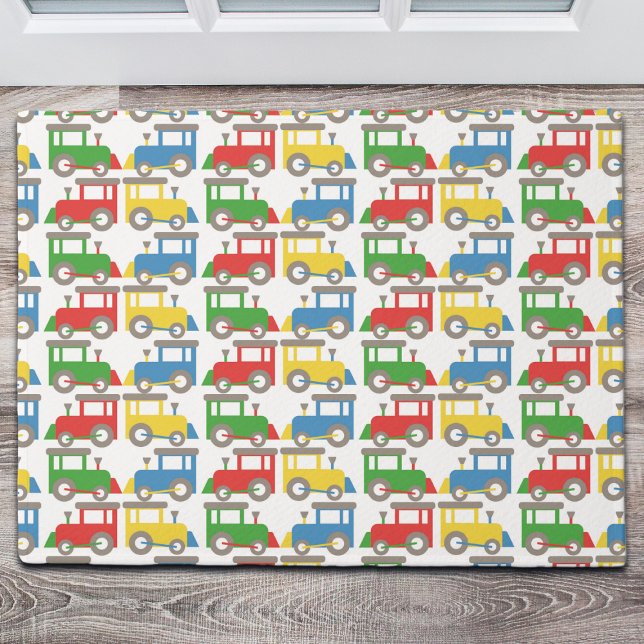 Colorful Little Trains Pattern Doormat (Creator Uploaded)