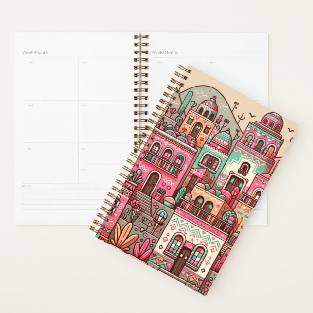 Colorful Little Village Planner (Display)