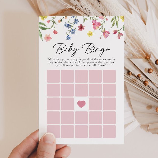 Colorful Little Wildflower Baby Shower Bingo Game (Creator Uploaded)